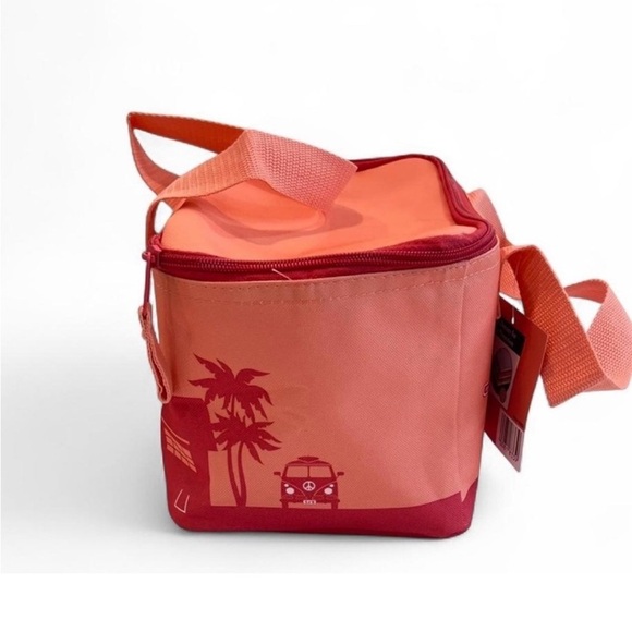 Trader Joe’s Peach Coral Orange Mini Insulated Tote Bag Lunch Box New With Tags - Picture 5 of 7
